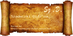 Szadeczki Diána névjegykártya
