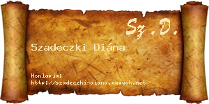 Szadeczki Diána névjegykártya