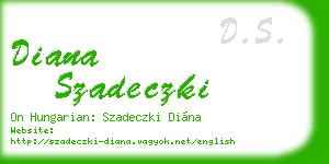 diana szadeczki business card